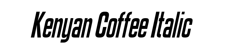 Kenyan Coffee Italic Yazı tipi ücretsiz indir